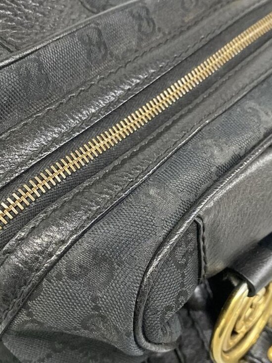 Gucci Handbag GG Pattern Black Leather - Picture 14 of 15